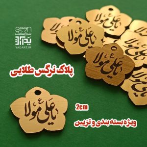 تزیین پول غدیرخم پلاک و آویز یاعلی مولا طلایی (۵۰تایی)